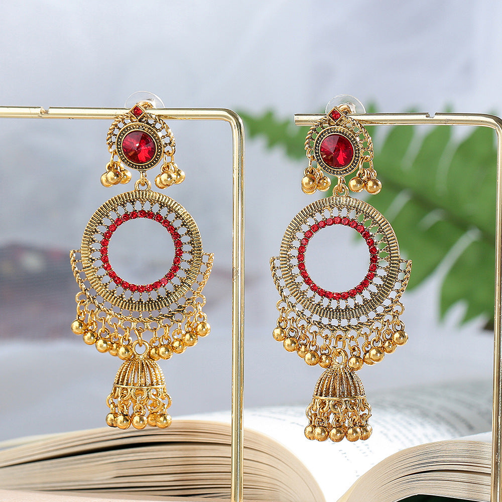 Wholesale Vintage big round bell ear hook earrings